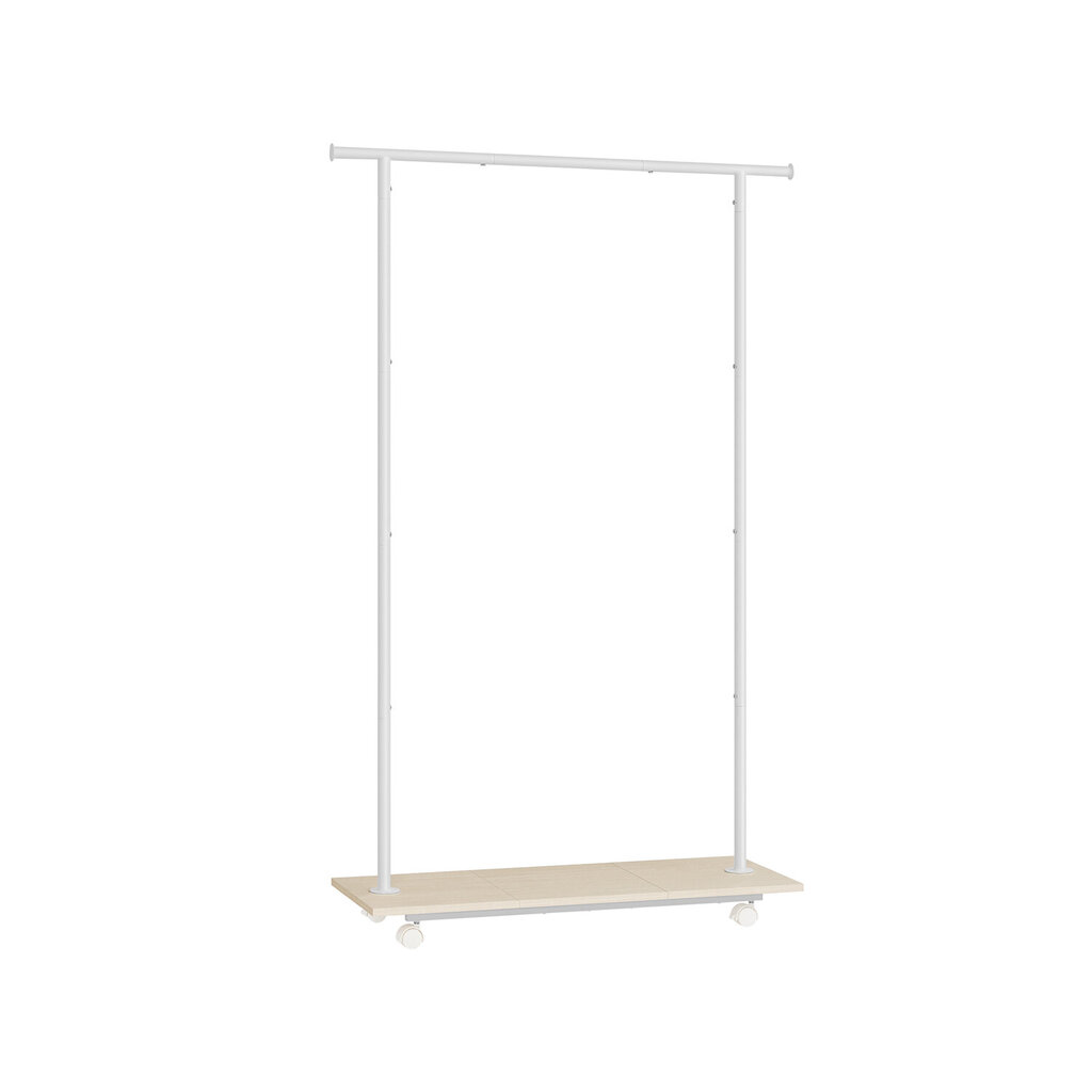 Vaateteline Songmics, 35x98,5x160,3 cm, valkoinen/beige hinta ja tiedot | Naulakot | hobbyhall.fi