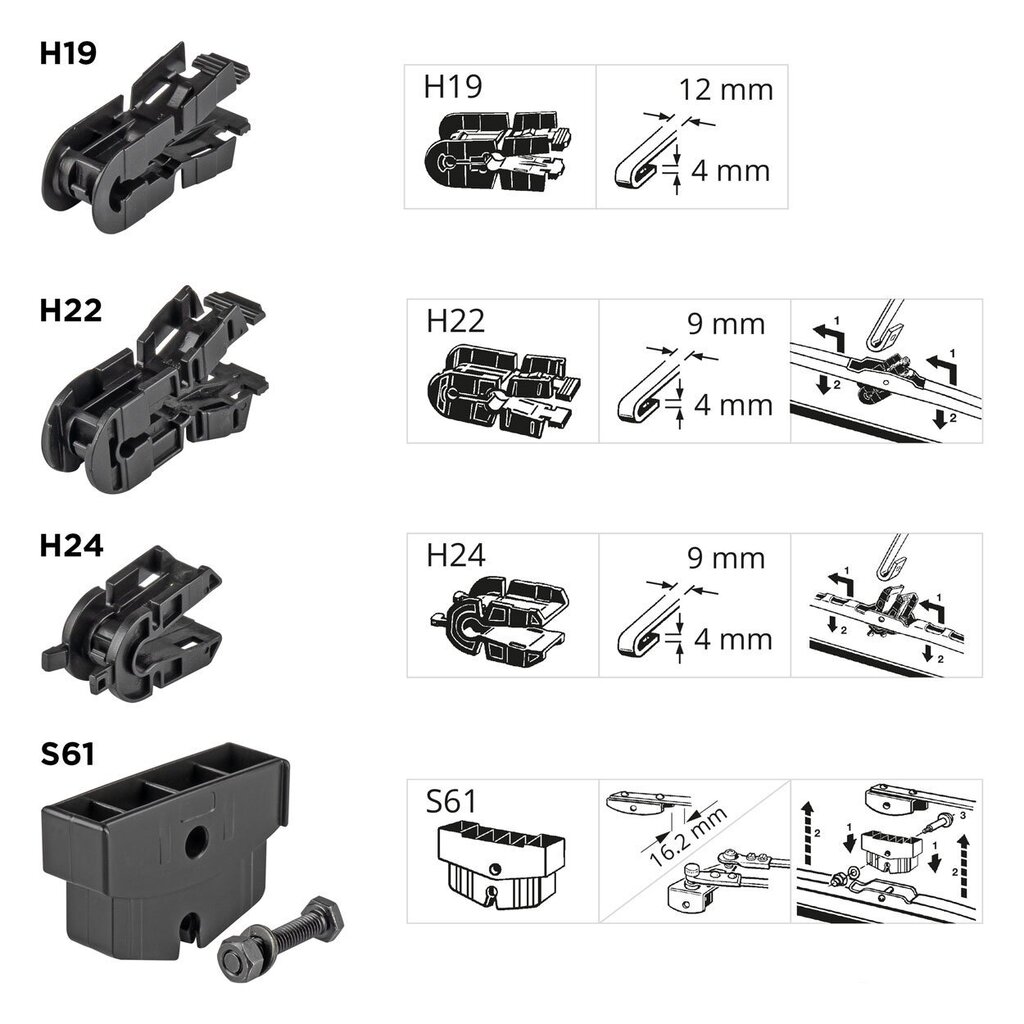 Yleiskäyttöiset pyyhkimet kuorma-autoihin 28" (700mm) hinta ja tiedot | Pyyhkijänsulat | hobbyhall.fi