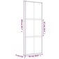 Liukuovi kultainen 76x205cm lasi ja alumiini 155154 hinta ja tiedot | Sisäovet | hobbyhall.fi