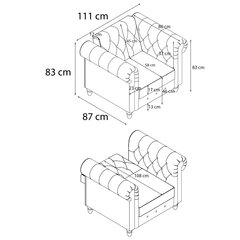 Nojatuoli Dorel Home Felix, harmaa hinta ja tiedot | Nojatuolit | hobbyhall.fi