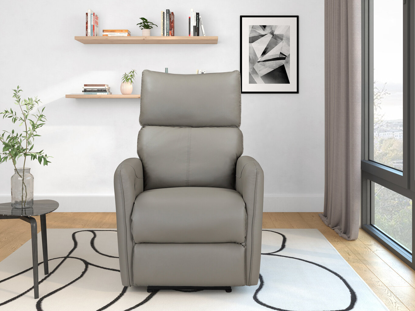 Nojatuoli recliner Notio Living Pineto, harmaa hinta ja tiedot | Nojatuolit | hobbyhall.fi