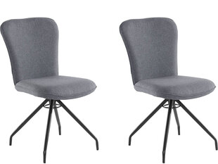 2 kappaleen ruokapöydän tuolien sarja Loft24 Carla, harmaa hinta ja tiedot | Ruokapöydän tuolit | hobbyhall.fi