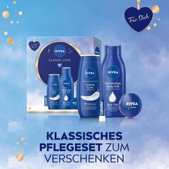 Nivea kosmetiikkasetti kosteuttavia hoitotuotteita 4:1: 30ml + 250ml + 400ml + 5,5g hinta ja tiedot | Suihkusaippuat ja suihkugeelit | hobbyhall.fi