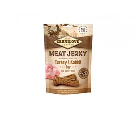 Carnilove Dog Jerky Rabbit & Turkey Bar koiran herkku, 100 g x 4 hinta ja tiedot | Koiran herkut | hobbyhall.fi