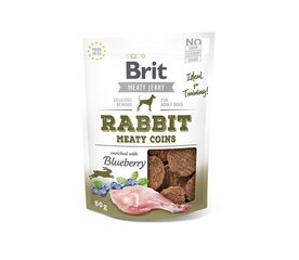 Brit Jerky Rabbit Meaty Coins, 80 g x 6 hinta ja tiedot | Koiran herkut | hobbyhall.fi