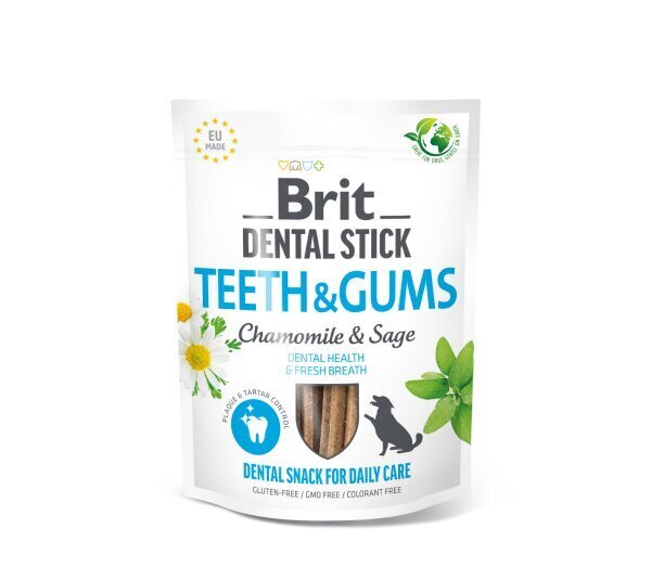 Brit Dental Stick Teeth&Gums Chamomile&Sage, 7kpl x 4 hinta ja tiedot | Koiran herkut | hobbyhall.fi