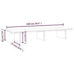 vidaXL Näyttökoroke 100x27x15 cm täysi mänty hinta ja tiedot | vidaXL Näytöt ja kiinnikkeet | hobbyhall.fi