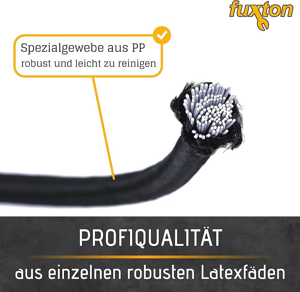 Fuxton -kumi köysi 8 mm 10 m musta, joustava (laajennusköysi, kuminauha, kumihihna, kumilinjat, kumijohto, suunniteltu köysi, kireysköysi, köysitrespauli) hinta ja tiedot | Puutarhatyökalut | hobbyhall.fi