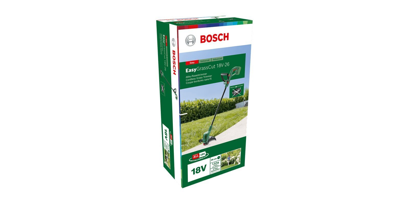 Akkutrimmeri Bosch Easy GrassCut 18V, ilman akkua hinta ja tiedot | Ruohotrimmerit | hobbyhall.fi