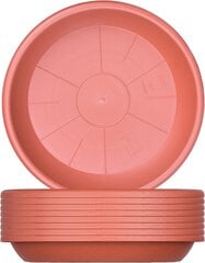 Bigdean 9x Flowerpot Coaster 24 cm: n väri terrakotta muovinen kukkapäällyste kukkapotin lasinalusta, joka vastaa 25 cm: n kukkaruukut hinta ja tiedot | Kukkaruukut | hobbyhall.fi