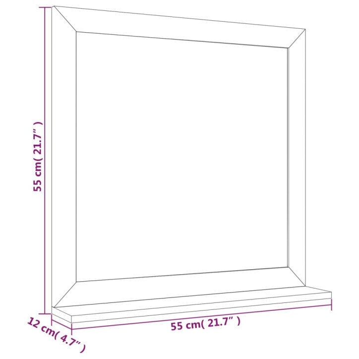 vidaXL Seinäpeili 55x55 cm täysi pähkinäpuu hinta ja tiedot | Peilit | hobbyhall.fi