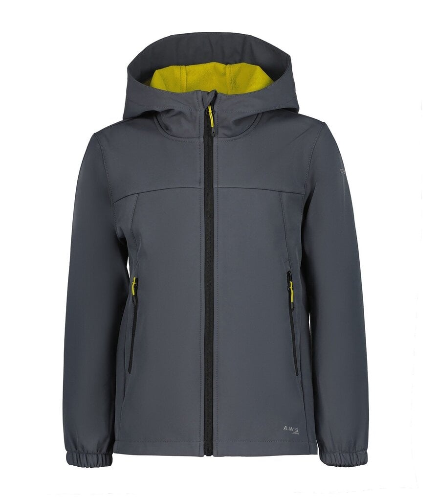 Icepeak lasten softshell-takki Kline 51897-4*270, harmaa/ kirkkaanvihreä 6438549510096 hinta ja tiedot | Poikien takit | hobbyhall.fi