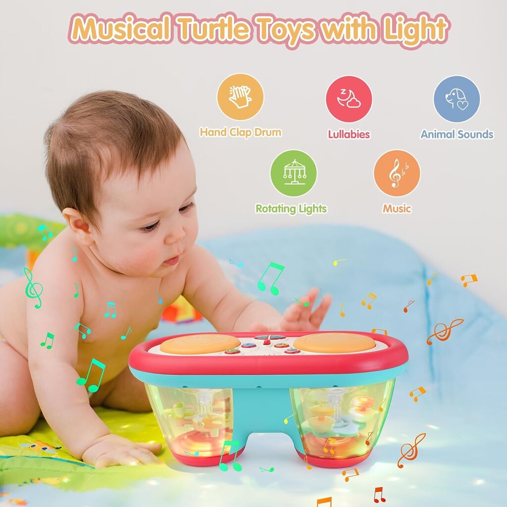 Musiikkilelu Baby Clap Drum hinta ja tiedot | Vauvan lelut | hobbyhall.fi