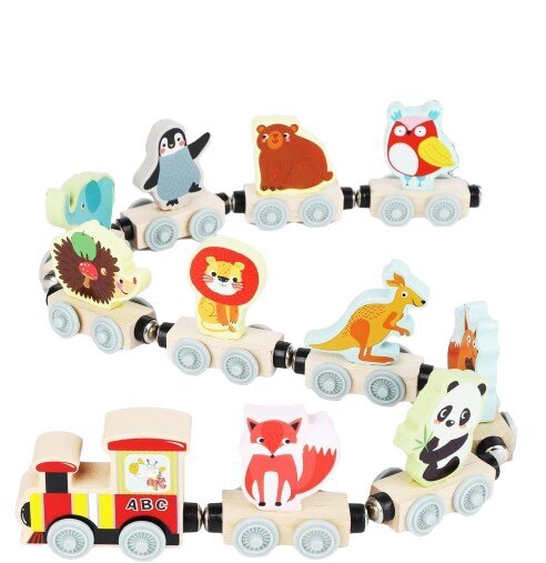 Lelu vauvoille Animal Train hinta ja tiedot | Vauvan lelut | hobbyhall.fi