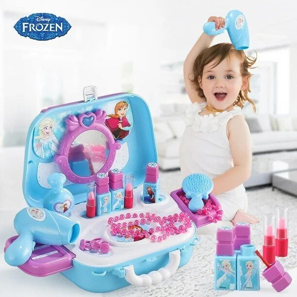 Lelu kauneussalonki matkalaukussa Frozen hinta ja tiedot | Tyttöjen lelut | hobbyhall.fi