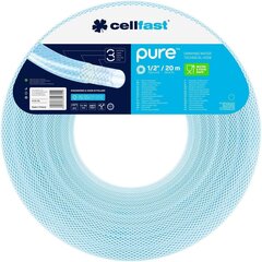 Cellfast juomavesiletku Pure ™, 3-kerroksinen polyolefiini-elastomeeri, sopiva ruokalajiin, PZH-sertifikaatti, 12,0 × 2,7 mm 20 m, 20-140 hinta ja tiedot | Puutarhaletkut, kastelukannut ja muut kastelutarvikkeet | hobbyhall.fi