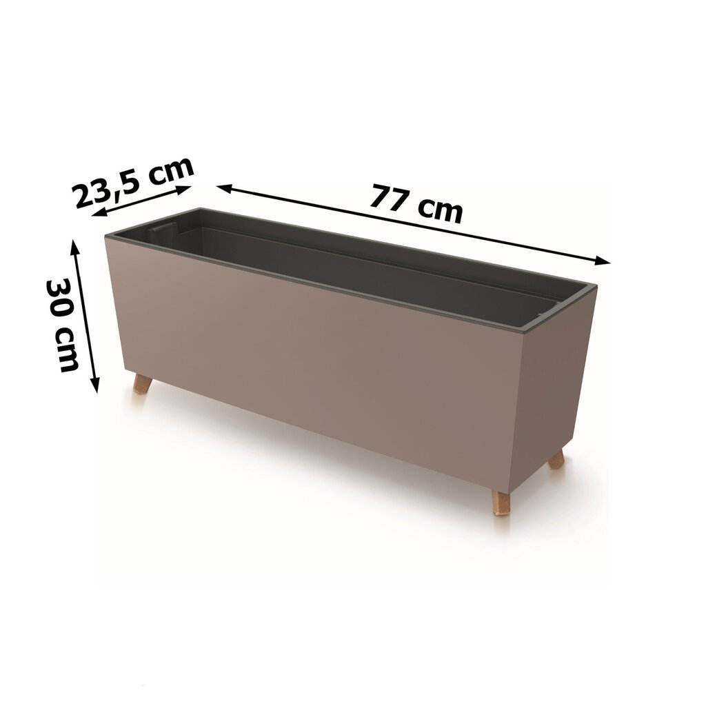 Kukkaruukku jaloilla 77x30 sileä rakenne, mokkan värinen hinta ja tiedot | Kukkaruukut | hobbyhall.fi