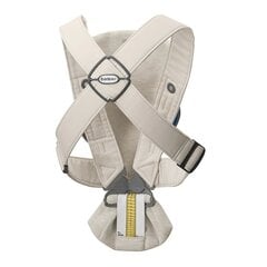 Kantoreppu BabyBjörn Mini Woven, beige/harmaa hinta ja tiedot | Kantoreput | hobbyhall.fi