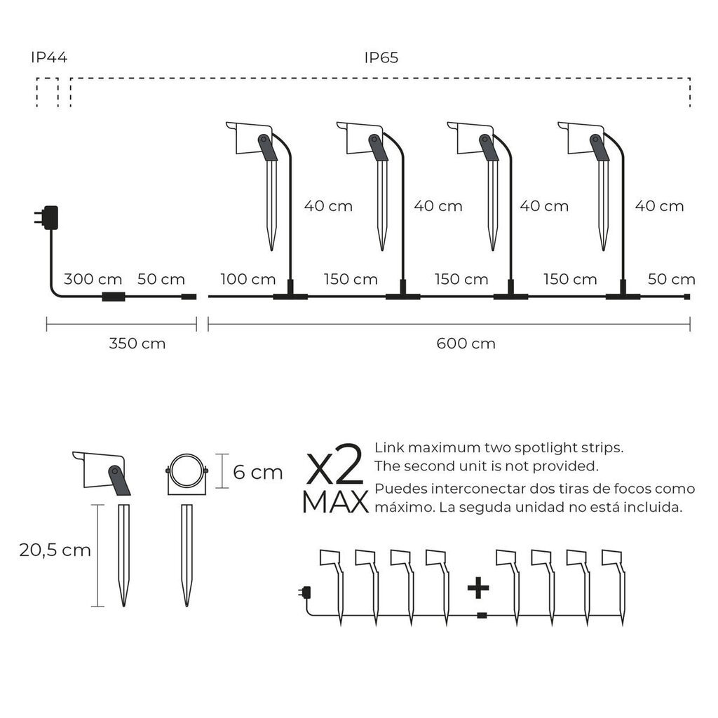 Led ulkovalot KSIX SmartLed 3000K, 4 kpl. hinta ja tiedot | Puutarha- ja ulkovalot | hobbyhall.fi