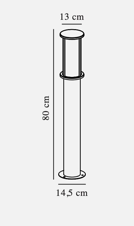 Nordlux Ulkopylväsvalaisin Linton 1x15WxE27, IP54, 2218308031 hinta ja tiedot | Puutarha- ja ulkovalot | hobbyhall.fi