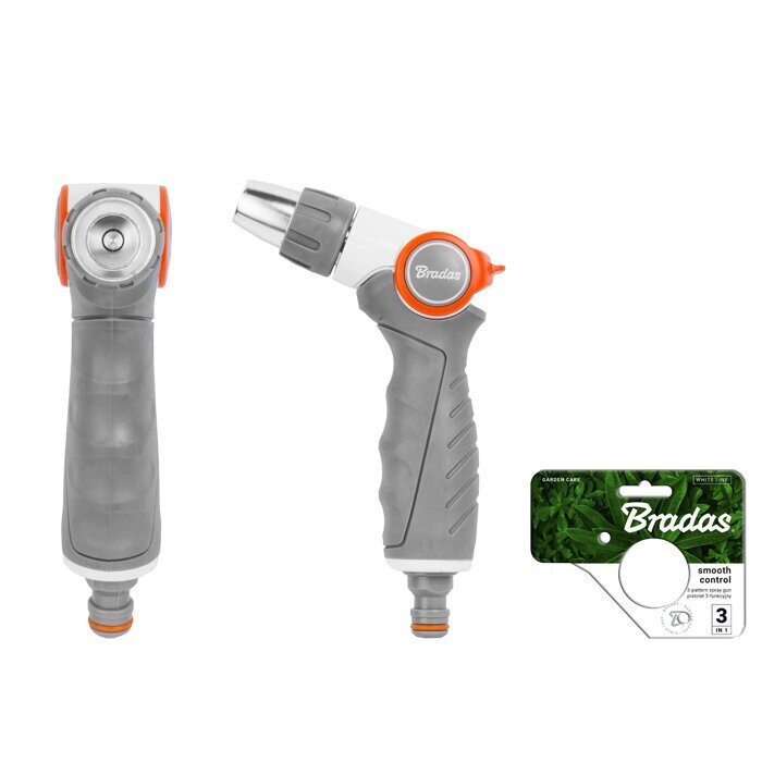 2 tuotteen paketti. WHITE LINE Adjustable metal spray gun SMOOTH CONTROL hinta ja tiedot | Puutarhaletkut, kastelukannut ja muut kastelutarvikkeet | hobbyhall.fi