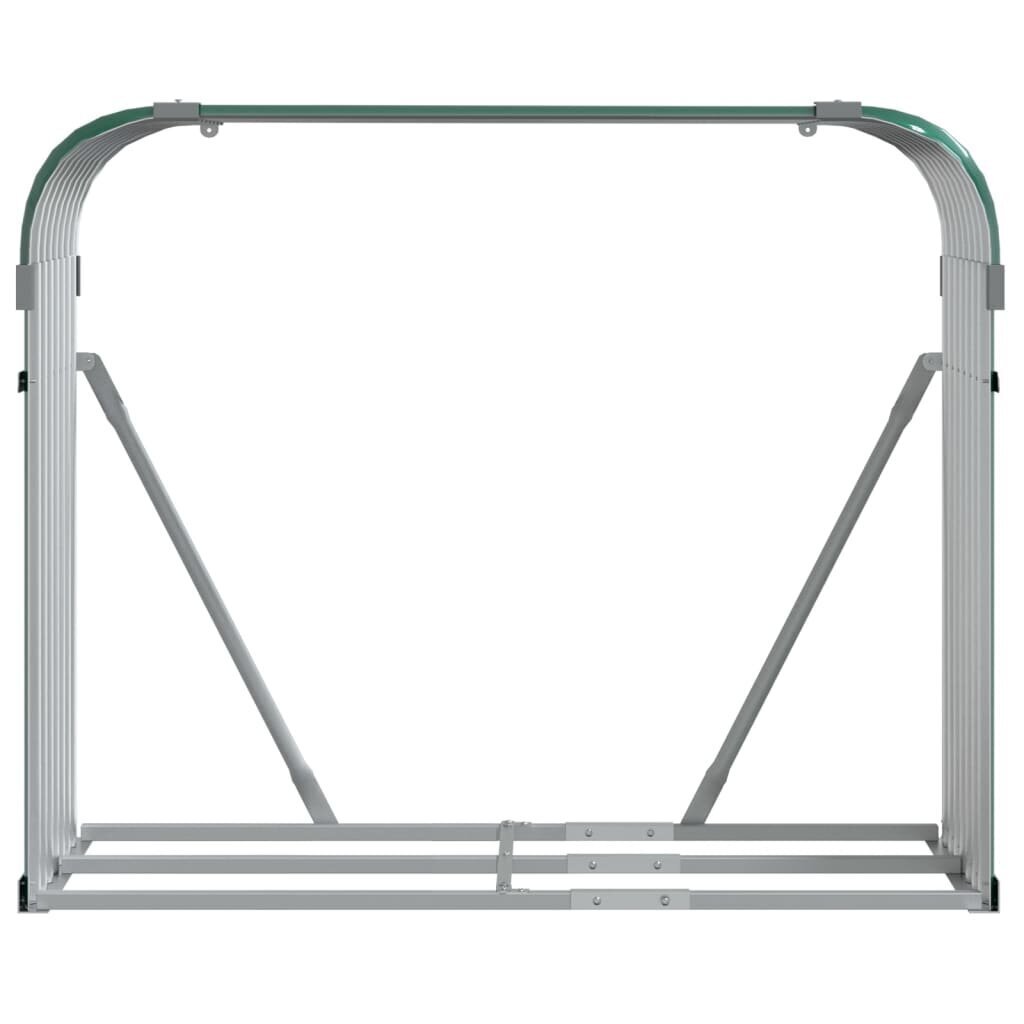 Polttopuuteline VidaXl, 120x45x100 cm, vihreä hinta ja tiedot | Piharakennukset | hobbyhall.fi