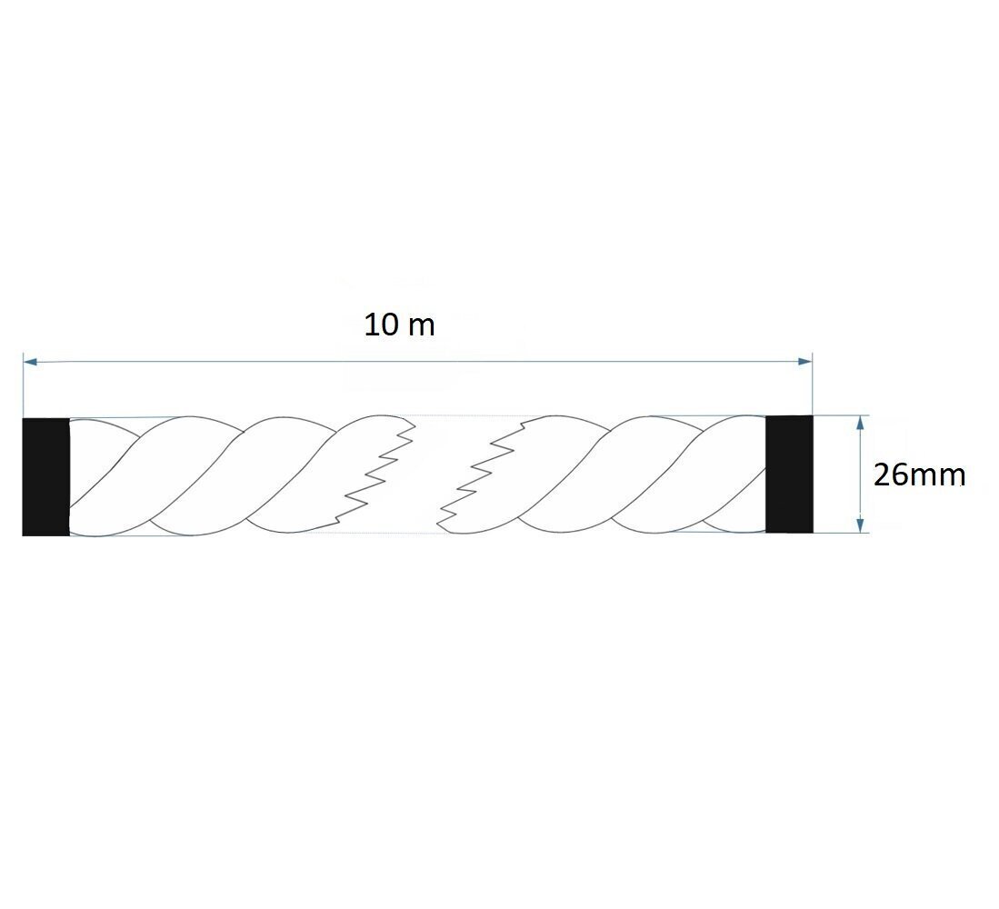 juuttiköysi 26mm, 10m hinta ja tiedot | Puutarhatyökalut | hobbyhall.fi