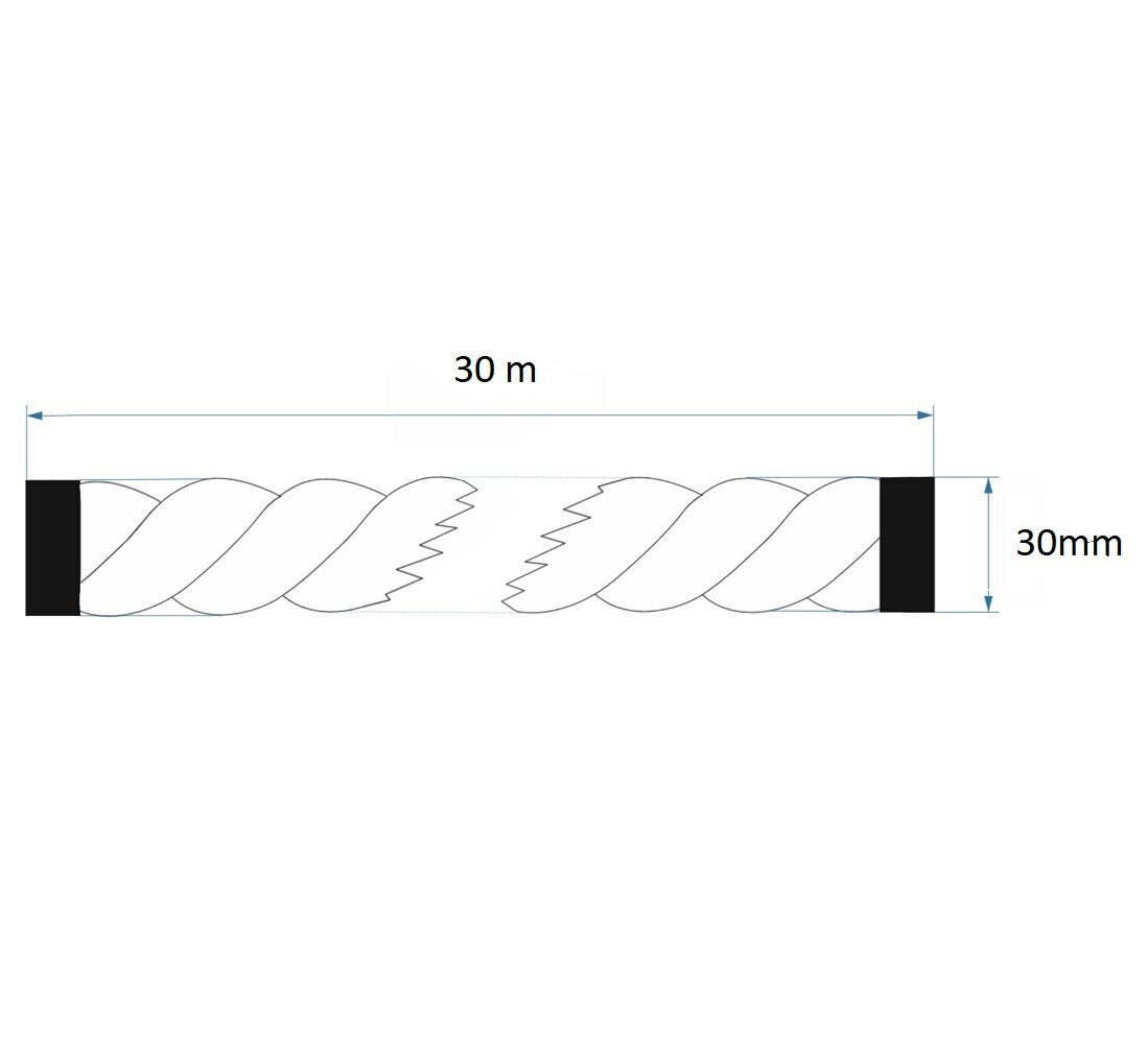 juuttiköysi 30mm, 30m hinta ja tiedot | Puutarhatyökalut | hobbyhall.fi