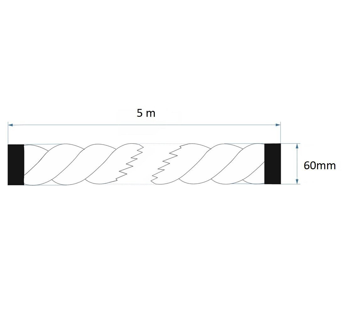 juuttiköysi 60mm, 5m hinta ja tiedot | Puutarhatyökalut | hobbyhall.fi