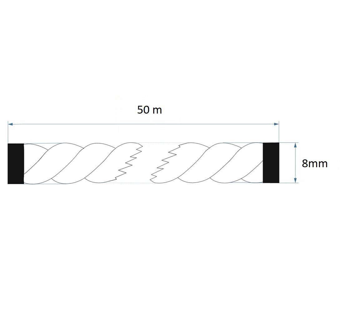 juuttiköysi 8mm, 50m hinta ja tiedot | Puutarhatyökalut | hobbyhall.fi