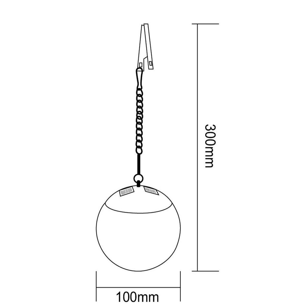 Aurinkolamppu muovipallo, 20cm hinta ja tiedot | Puutarha- ja ulkovalot | hobbyhall.fi