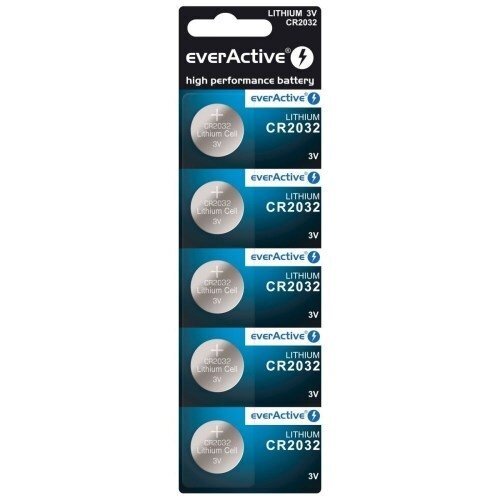 EverActive CR2032 Litium 3V Patteri (5kpl) hinta ja tiedot | Kameran akut | hobbyhall.fi