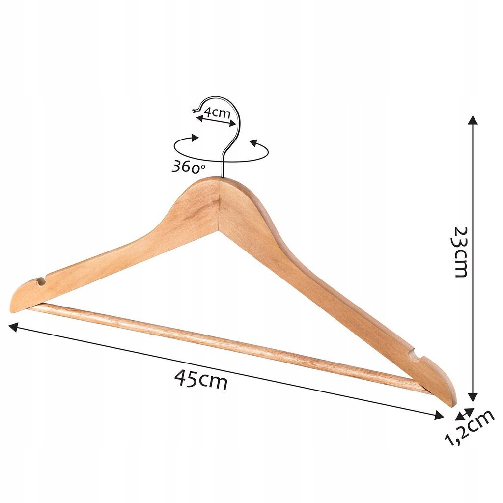 Puinen ripustin vaatteille ja T-paidat vaatekaappiin hinta ja tiedot | Vaateripustimet ja pukupussit | hobbyhall.fi