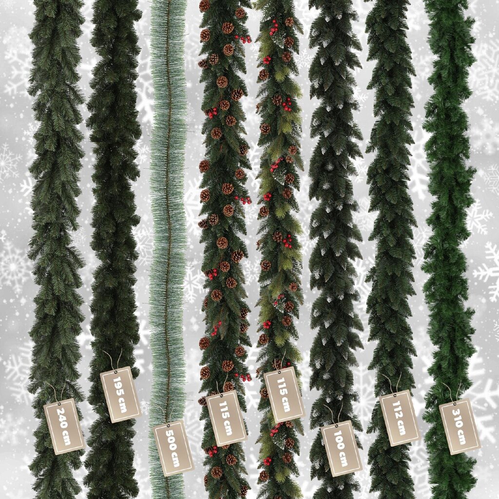 Joulukuusi Garland 300 cm Christmas Dense Premium hinta ja tiedot | Joulukoristeet | hobbyhall.fi