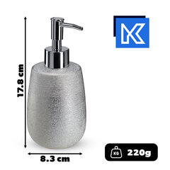 Kadax nestesaippua-annostelija 450ml hopea hinta ja tiedot | Kylpyhuoneen sisustus | hobbyhall.fi