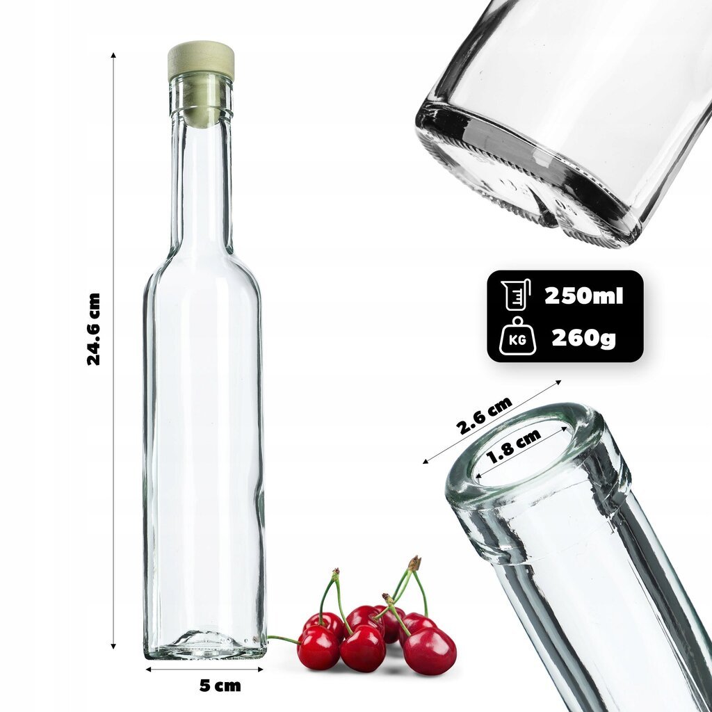 12 x 250 ml tinktuurapulloa Fi17-tulpalla hinta ja tiedot | Säilöntä | hobbyhall.fi