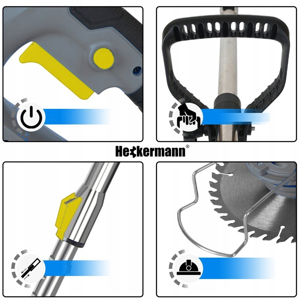 Akkuruohonleikkuri-trimmeri Heckermann HY-2 hinta ja tiedot | Ruohotrimmerit | hobbyhall.fi