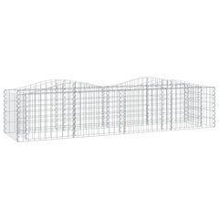 Kaareva korkea gabion-kaukalo VidaXL, 200x50x50 cm hinta ja tiedot | Kukkaruukut | hobbyhall.fi