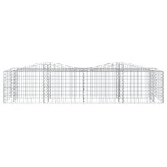 Kaareva korkea gabion-kaukalo VidaXL, 200x50x50 cm hinta ja tiedot | Kukkaruukut | hobbyhall.fi