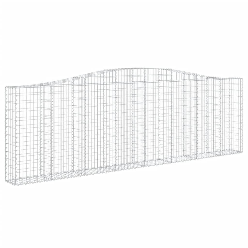 vidaXL Kaarevat kivikorit 2 kpl 400x30x120/140 cm galvanoitu rauta hinta ja tiedot | Kukkalaatikot | hobbyhall.fi