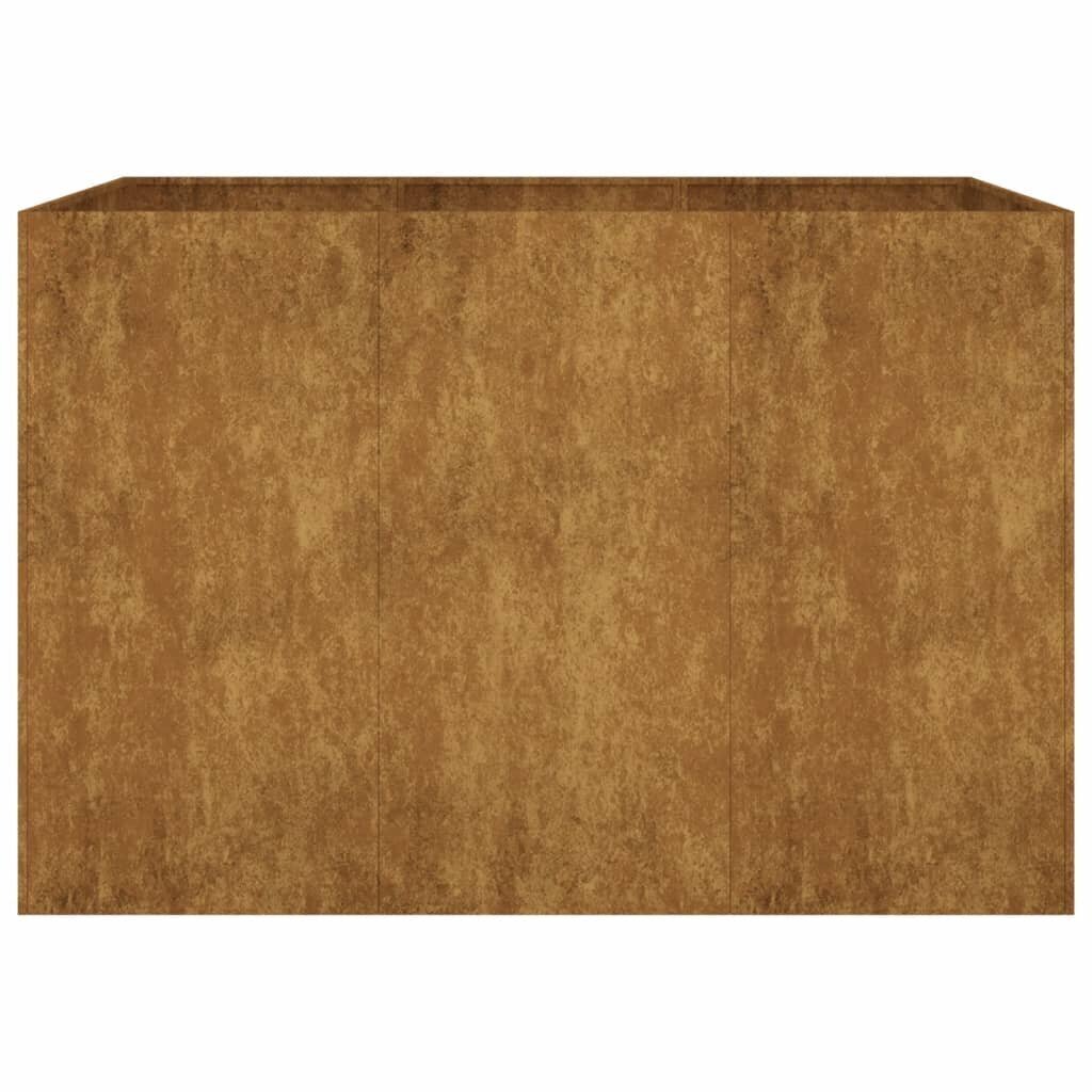 vidaXL Korotettu kukkalaatikko 120x80x80 cm Corten teräs hinta ja tiedot | Kukkalaatikot | hobbyhall.fi