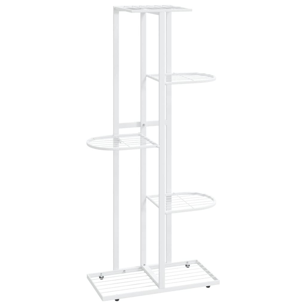 vidaXL 5-kerroksinen kukkateline 43x22x98 cm valkoinen metalli hinta ja tiedot | Kukkatelineet ja kukkapöydät | hobbyhall.fi