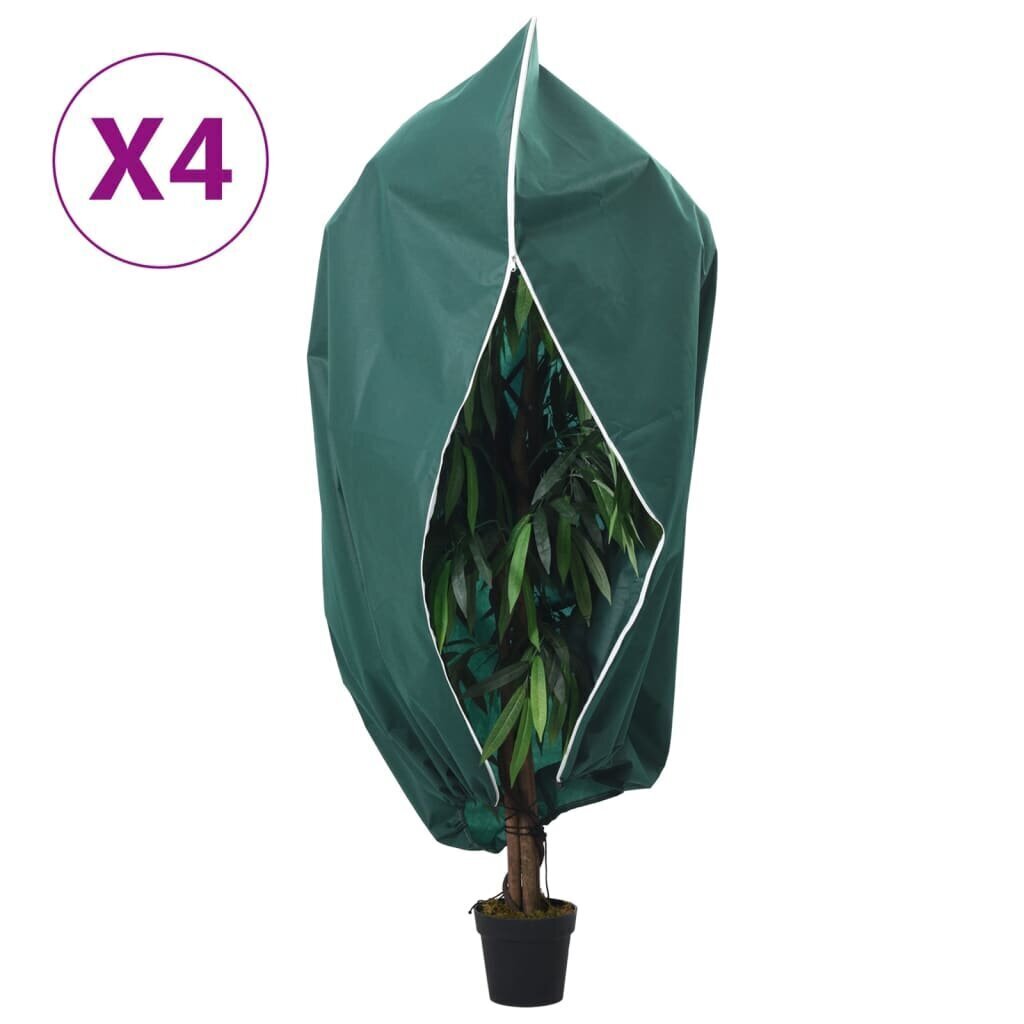 Vetoketjulliset kasvisuojat, 4 kpl, 2,36x2 m, 70g/m² hinta ja tiedot | Puutarhatyökalut | hobbyhall.fi