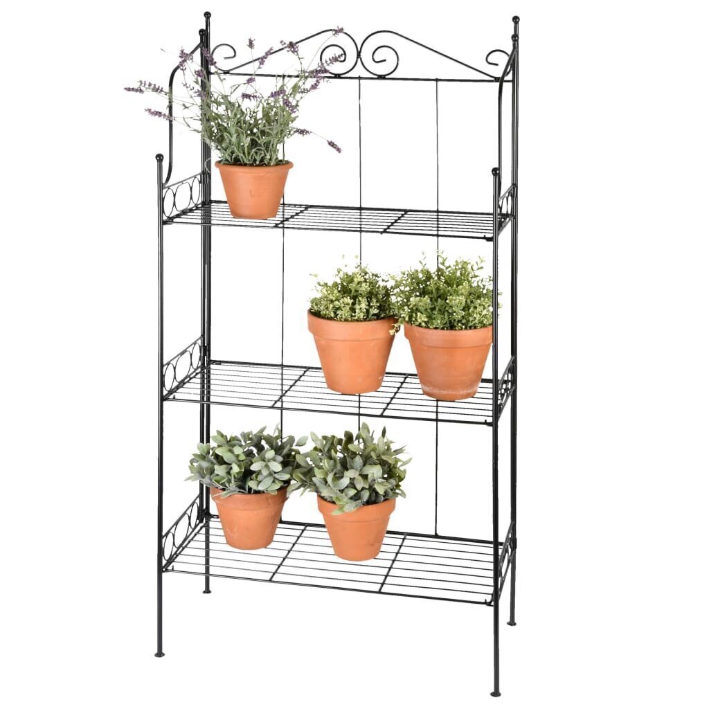 Esschert Design Etagere 3-tasoinen hylly L hinta ja tiedot | Kukkatelineet ja kukkapöydät | hobbyhall.fi