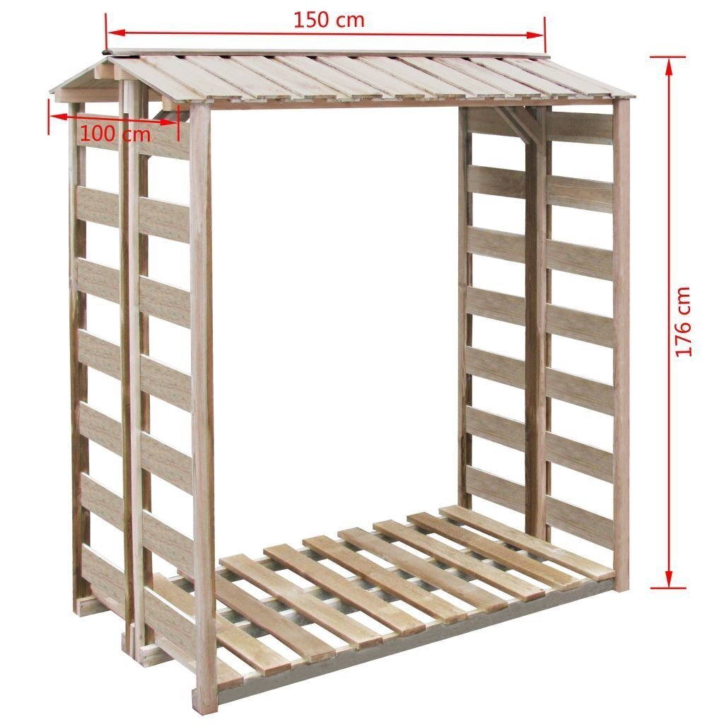 vidaXL puuvaja, 150 x 90 x 176 cm, kyllästetty mänty hinta ja tiedot | Piharakennukset | hobbyhall.fi