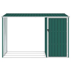 vidaXL Puutarhan polttopuuvaja vihreä 245x98x159 cm galvanoitu teräs hinta ja tiedot | Piharakennukset | hobbyhall.fi