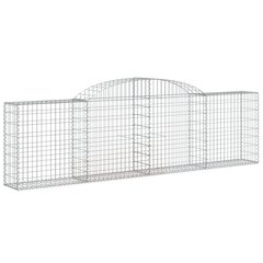 vidaXL Kaarevat kivikorit 2 kpl 300x30x80/100 cm galvanoitu rauta hinta ja tiedot | Kukkatelineet ja kukkapöydät | hobbyhall.fi