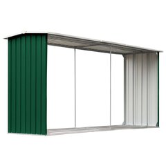 vidaXL Puuvaja galvanoitu teräs 330x92x153 cm vihreä hinta ja tiedot | Piharakennukset | hobbyhall.fi