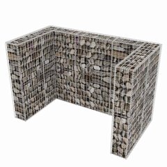 vidaXL Kivikoriaita kahdelle roska-astialle 180x100x120 cm hinta ja tiedot | Kompostorit ja jäteastiat | hobbyhall.fi