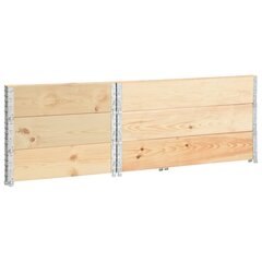 vidaXL Kuormalavan reunukset 3 kpl 80x120 cm täysi mänty hinta ja tiedot | Puutarhatyökalut | hobbyhall.fi